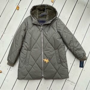 Tommy‎ Hilfiger Women’s Puffer Coat MED Mid length NWT Hood Jacket